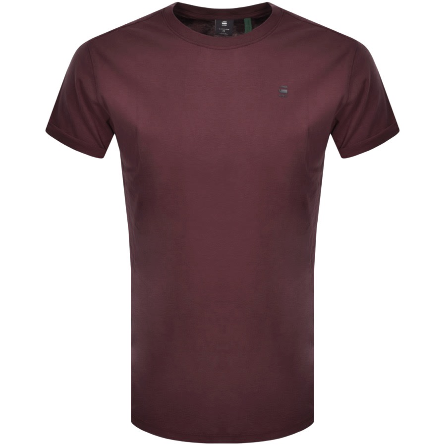 Alternative Image for ProductG Star Raw Lash Logo T Shirt Burgundy1